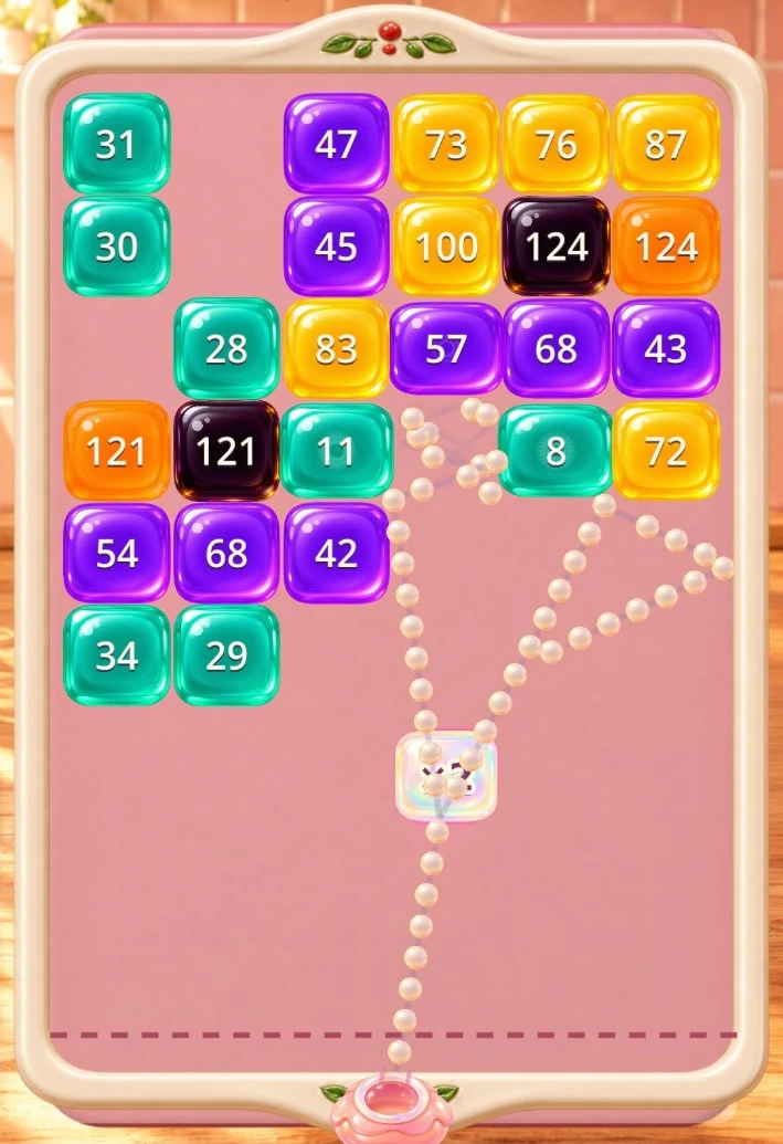 Ricochet development preview with bright jelly blocks and bouncing balls